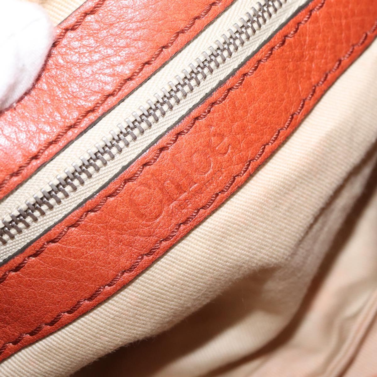Chloe Paddington Hand Bag Leather Brown Gold Silver Auth 210728V