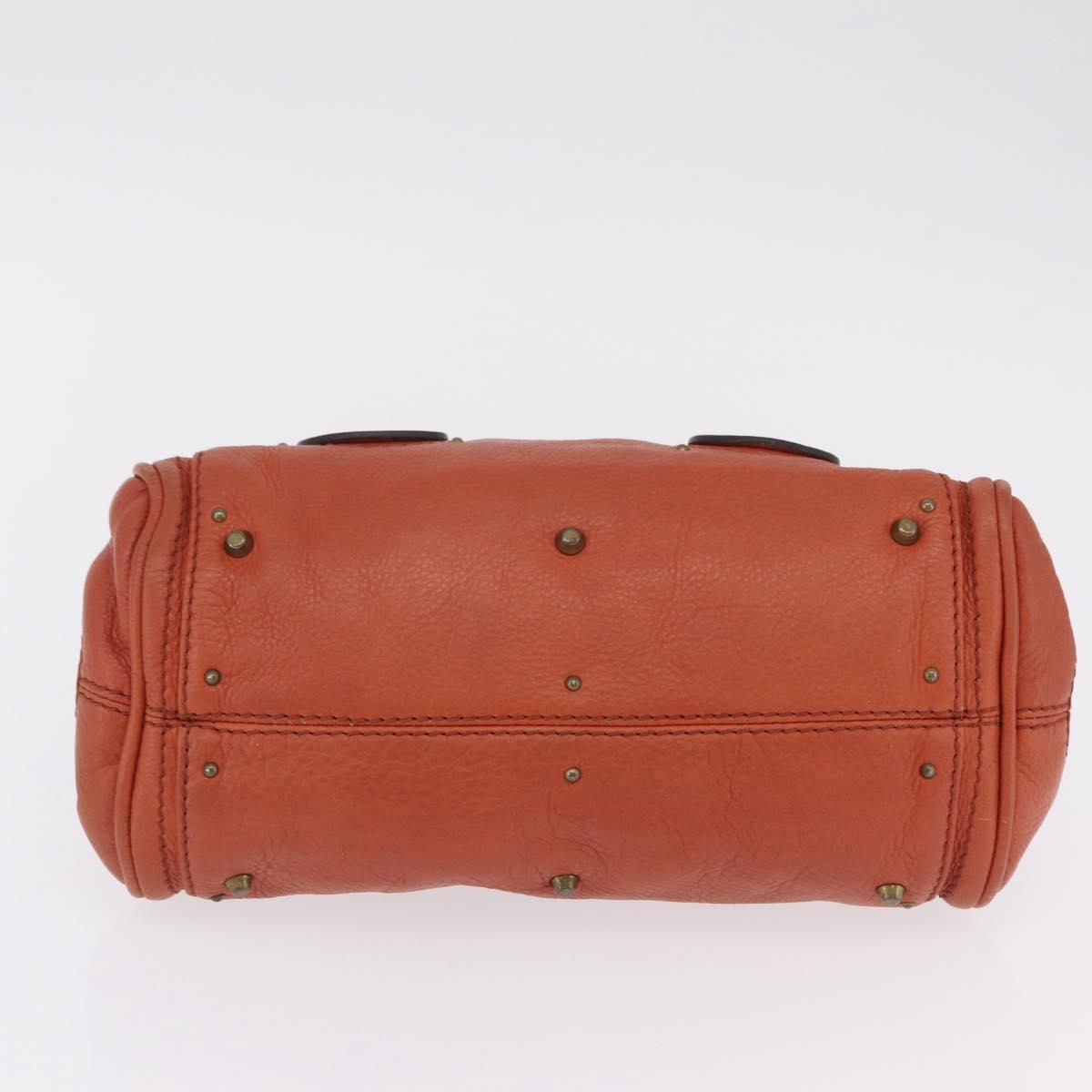 Chloe Paddington Hand Bag Leather Brown Gold Silver Auth 210728V