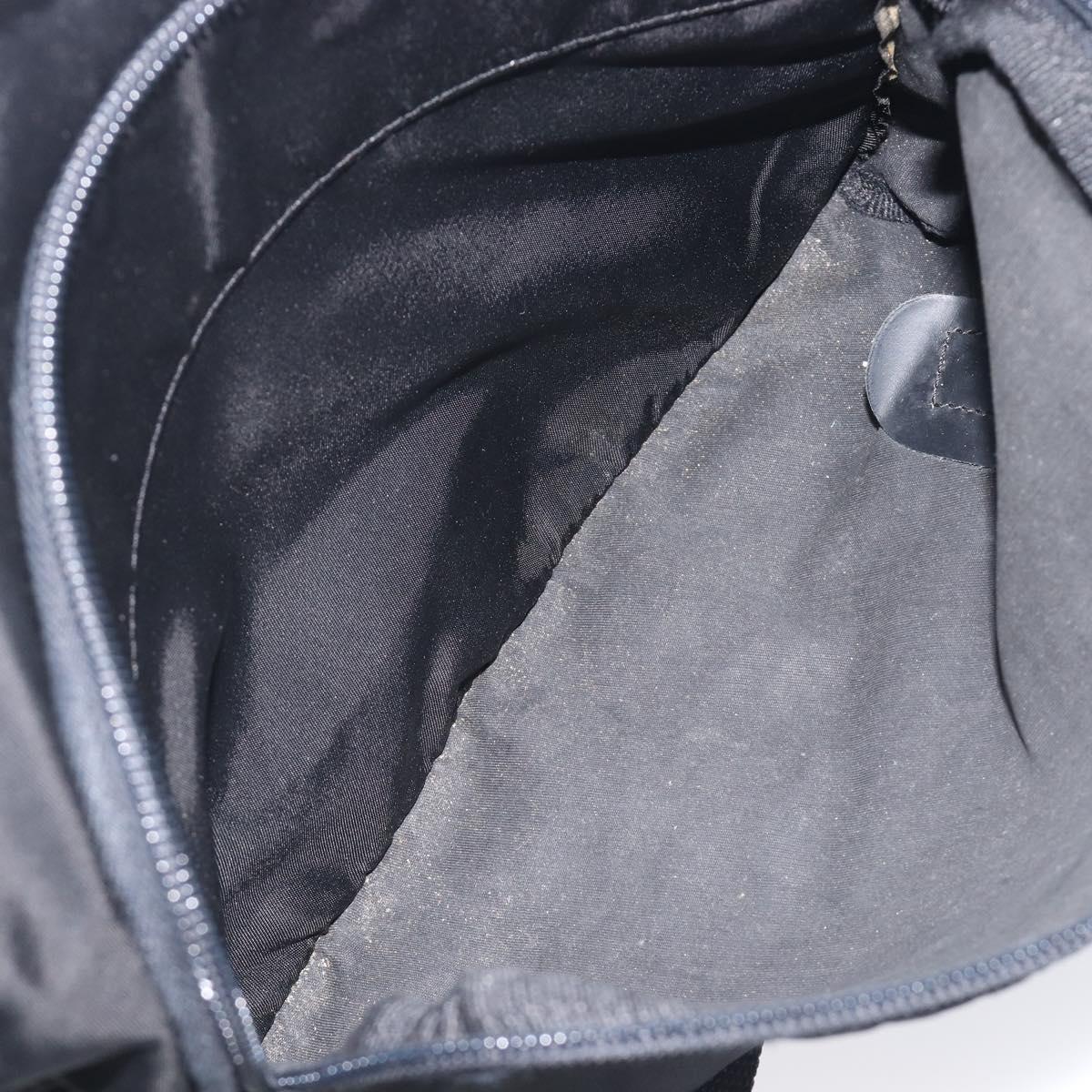 PRADA Shoulder Bag Nylon Black Silver Auth 210738A