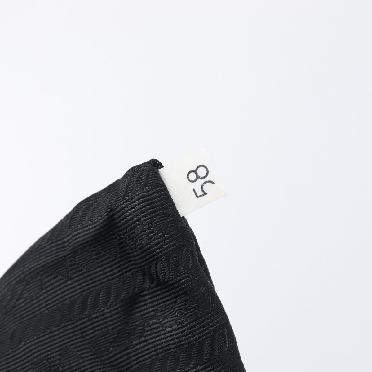 PRADA Shoulder Bag Nylon Black Silver Auth 210738A