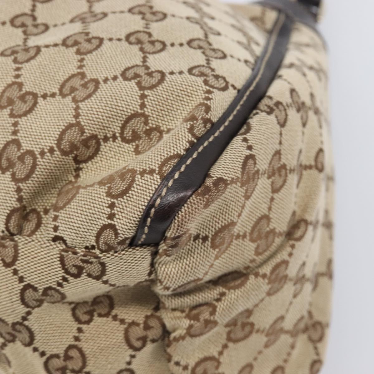 GUCCI GG Canvas Abbey Shoulder Bag Beige Gold 189833 Auth 210744V