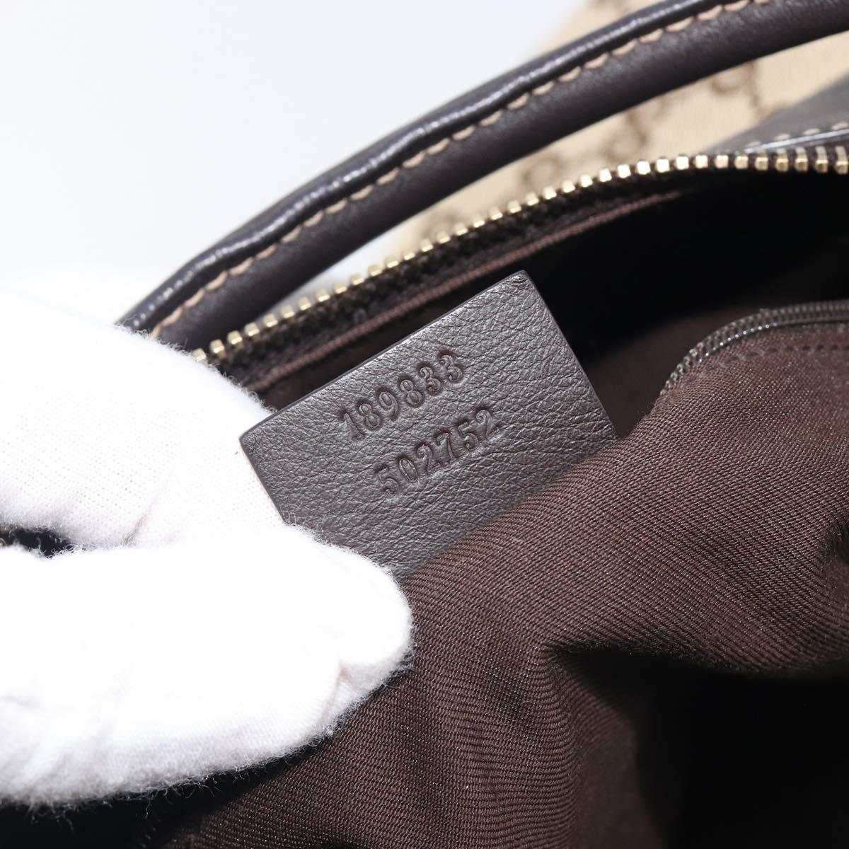 GUCCI GG Canvas Abbey Shoulder Bag Beige Gold 189833 Auth 210744V