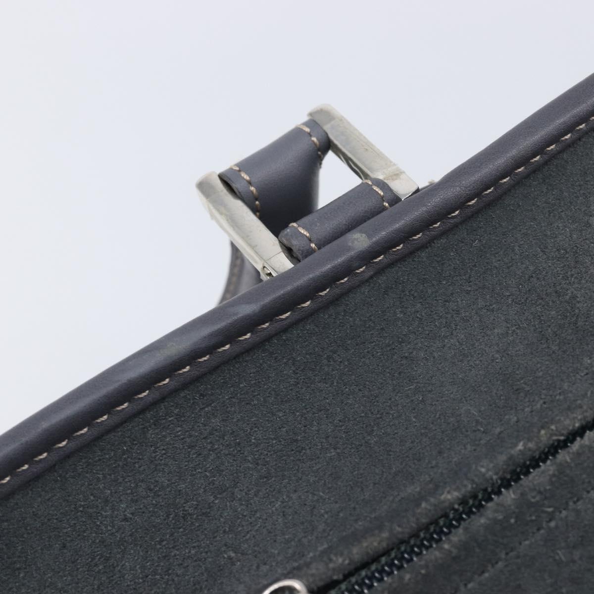 LOEWE Amazona 28 Hand Bag Suede Gray Silver Auth 210758V
