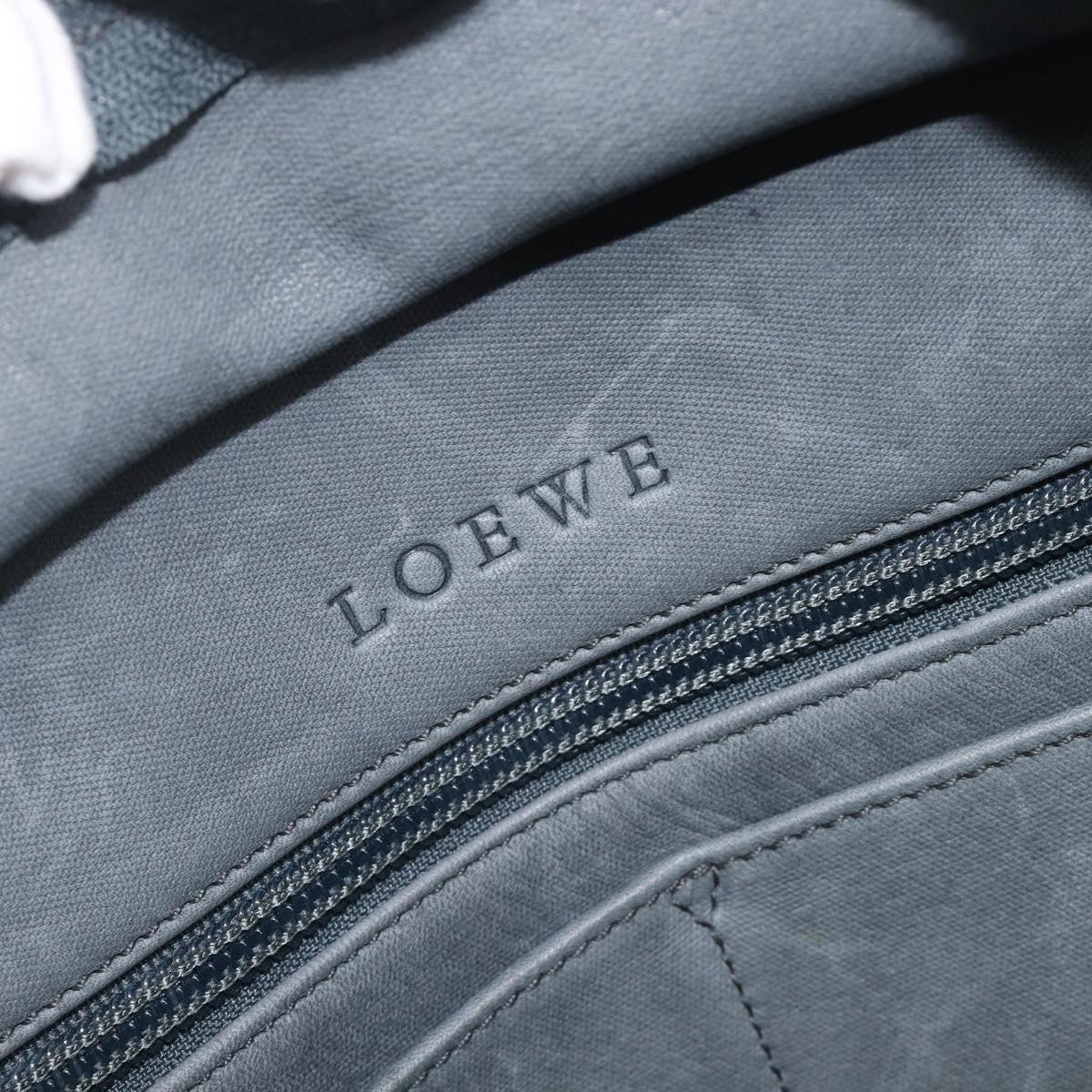 LOEWE Amazona 28 Hand Bag Suede Gray Silver Auth 210758V