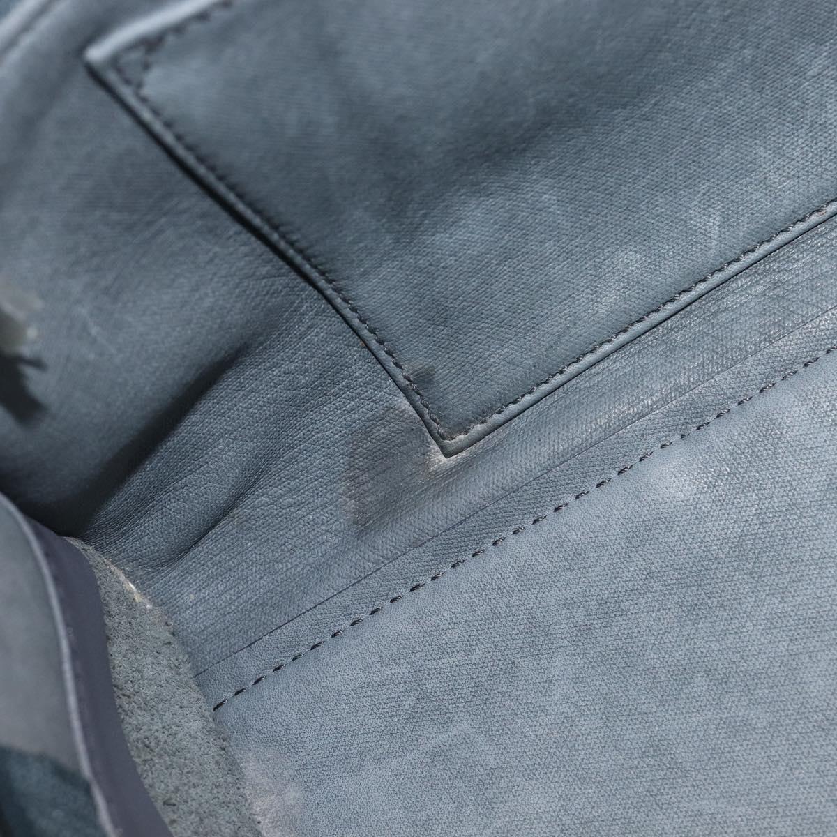 LOEWE Amazona 28 Hand Bag Suede Gray Silver Auth 210758V
