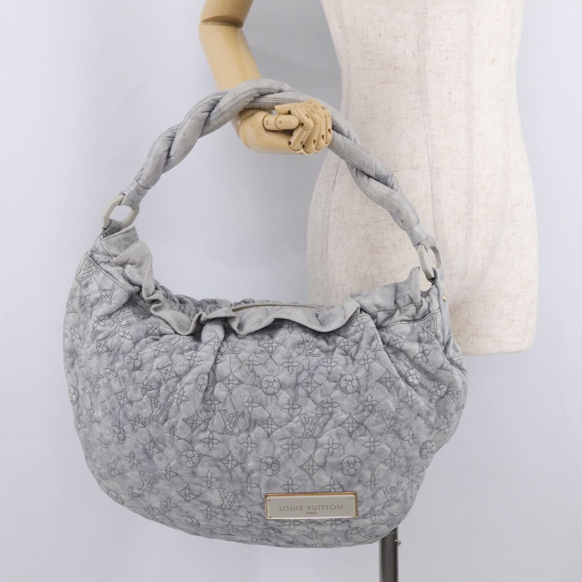 LOUIS VUITTON Monogram Orump Nimbus GM Tote Bag Gray LV Auth 210762V