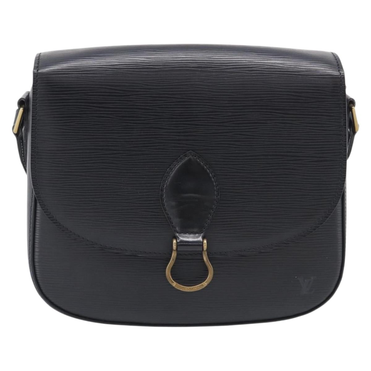 LOUIS VUITTON Epi Saint Cloud GM Shoulder Bag Black Noir M52192 LV Auth 210765A