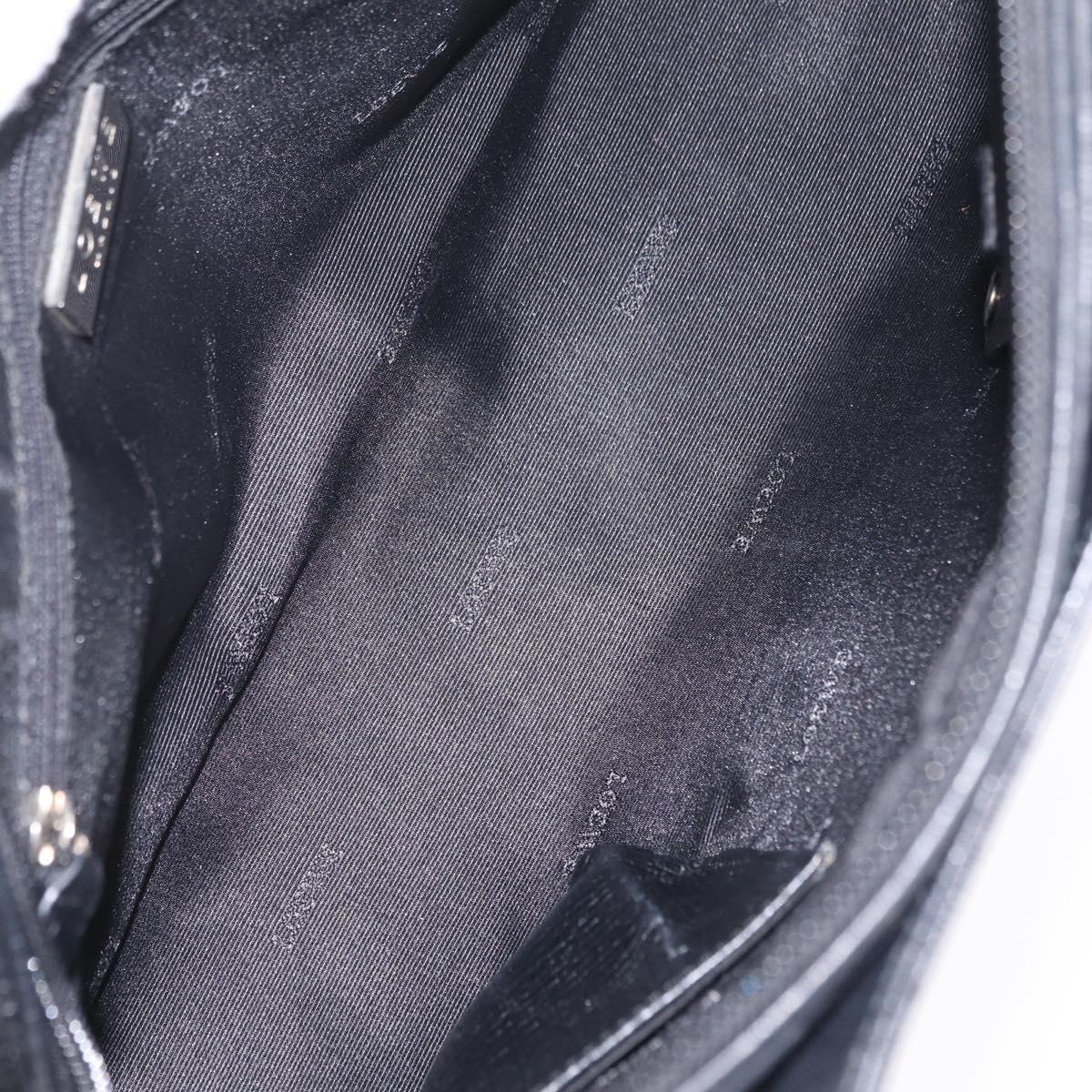 LOEWE Tote Bag Leather Black Silver Auth 210767V
