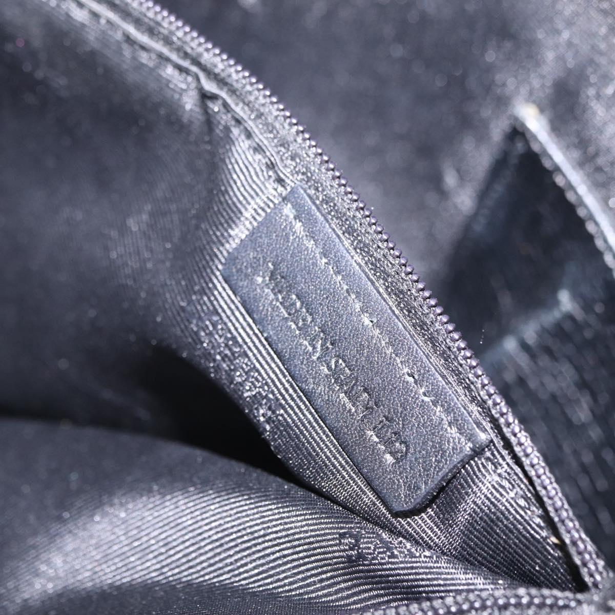 LOEWE Tote Bag Leather Black Silver Auth 210767V