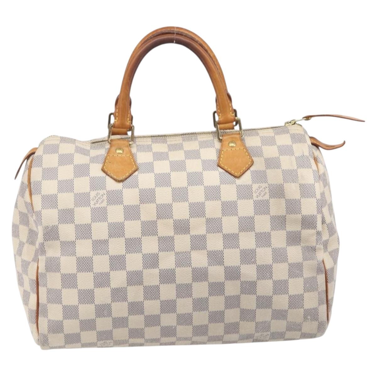 LOUIS VUITTON Damier Azur Speedy 30 Hand Bag N41533 LV Auth 210775