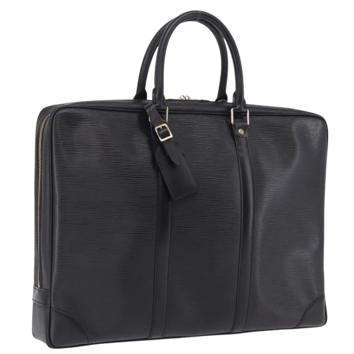 LOUIS VUITTON Epi Porte Documents Voyage Business Bag Black M40321 Auth 210782A