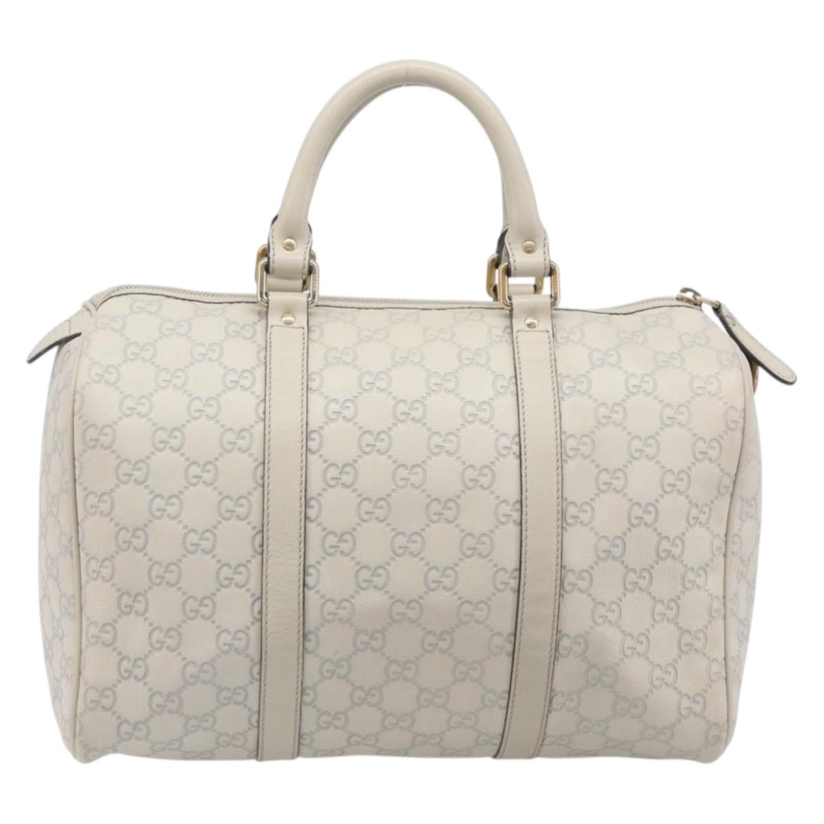 GUCCI Micro GG Canvas Guccissima Bag Leather Ivory Gold 265697 Auth 210790V