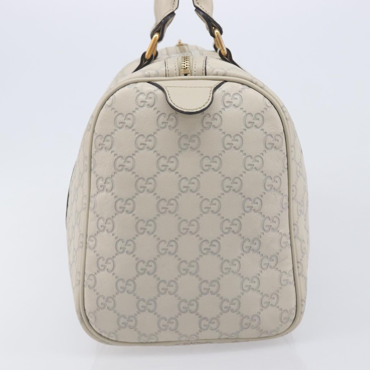 GUCCI Micro GG Canvas Guccissima Bag Leather Ivory Gold 265697 Auth 210790V