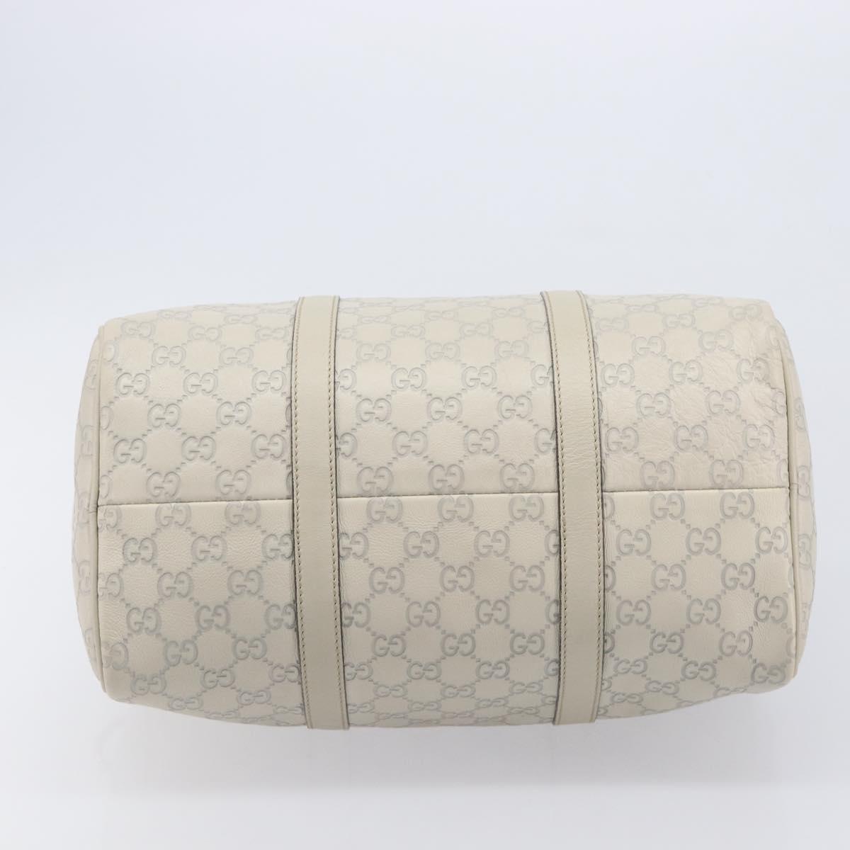 GUCCI Micro GG Canvas Guccissima Bag Leather Ivory Gold 265697 Auth 210790V
