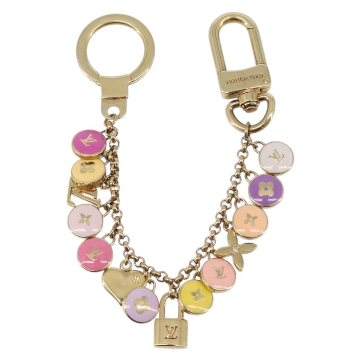 LOUIS VUITTON Porte Cles Chainne Pastille Key Holder Gold M66172 Auth 210793A