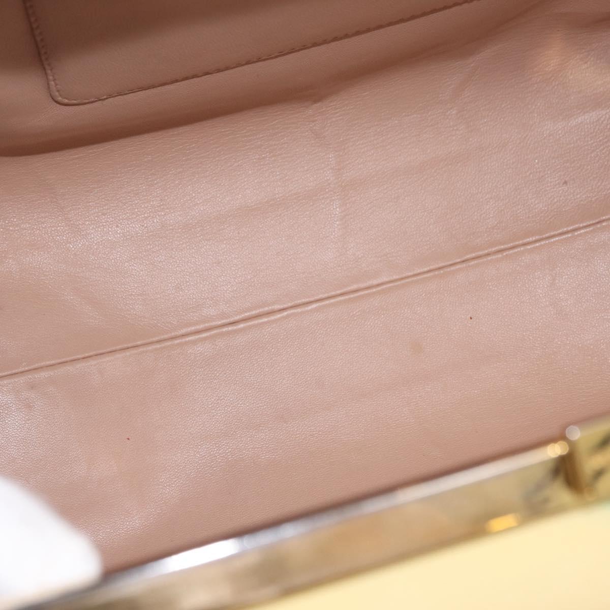 PRADA Hand Bag Saffiano leather Purple Gold Auth 210816A