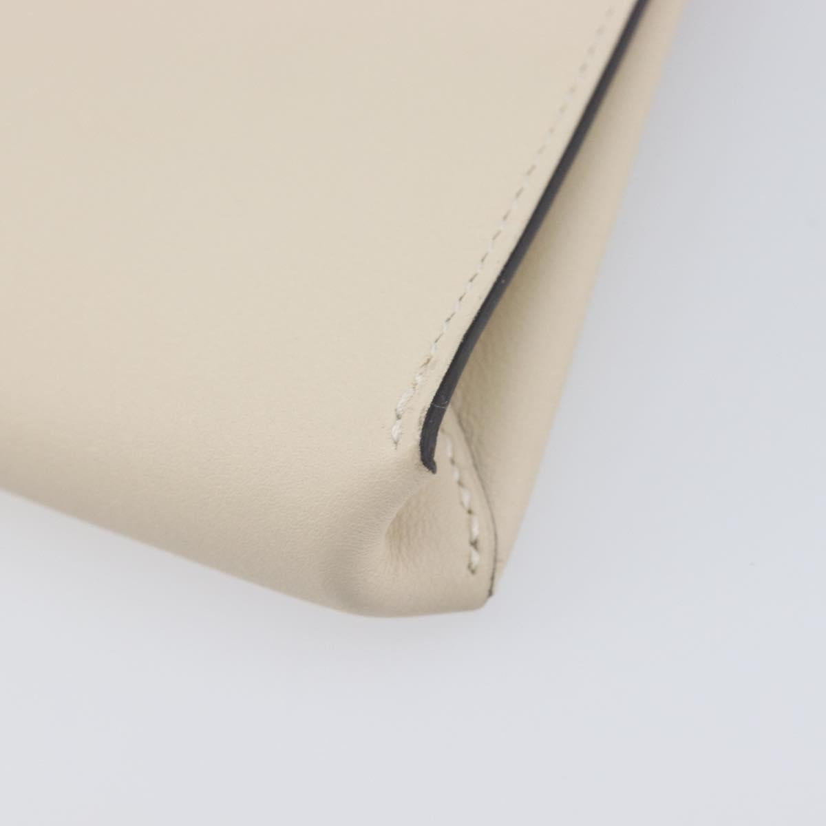 HERMES Tutti Frutti Pouch Leather Ivory Auth 210818SAM