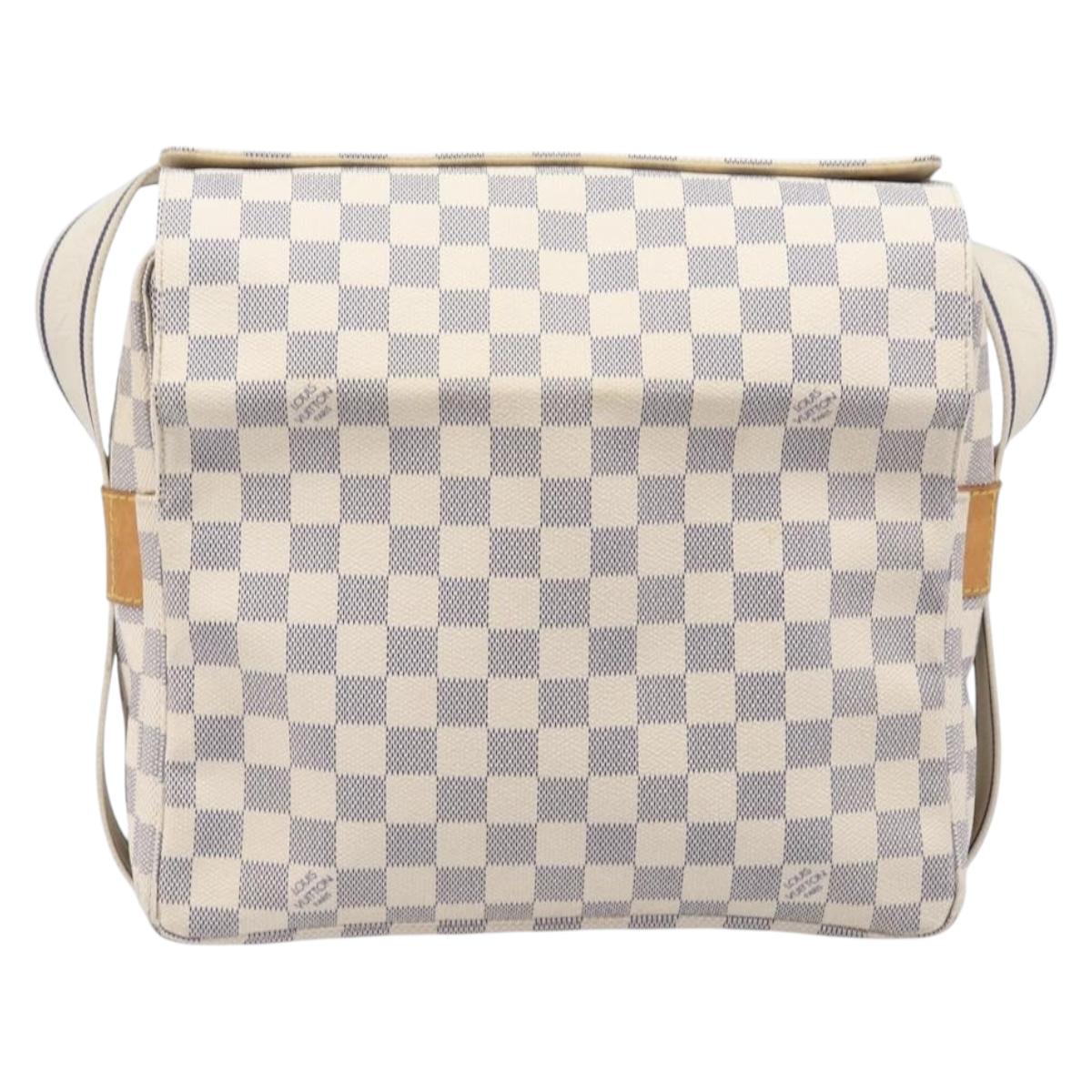 LOUIS VUITTON Damier Azur Naviglio Shoulder Bag N51189 LV Auth 210826V