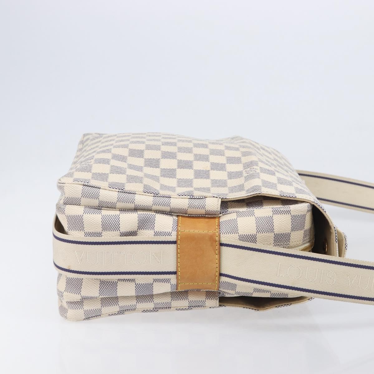 LOUIS VUITTON Damier Azur Naviglio Shoulder Bag N51189 LV Auth 210826V