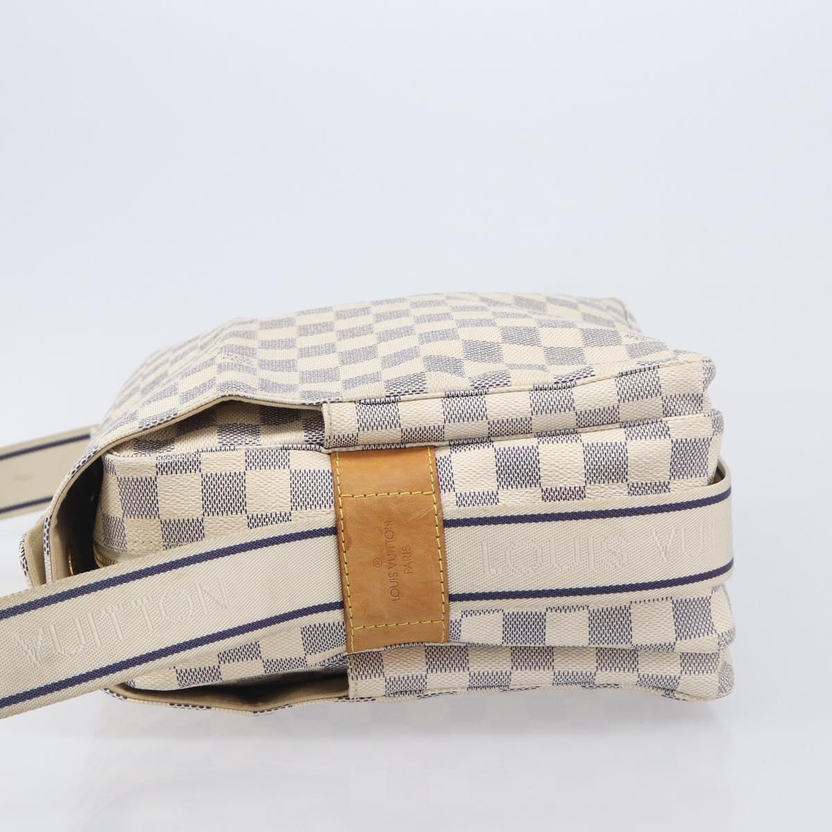 LOUIS VUITTON Damier Azur Naviglio Shoulder Bag N51189 LV Auth 210826V