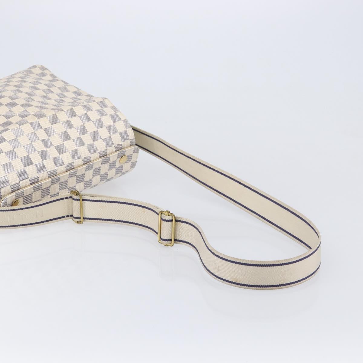 LOUIS VUITTON Damier Azur Naviglio Shoulder Bag N51189 LV Auth 210826V