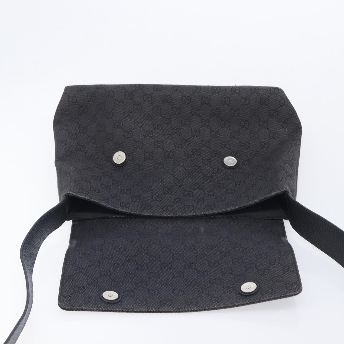 GUCCI GG Canvas Shoulder Bag Outlet Black 272351 Auth 210829A