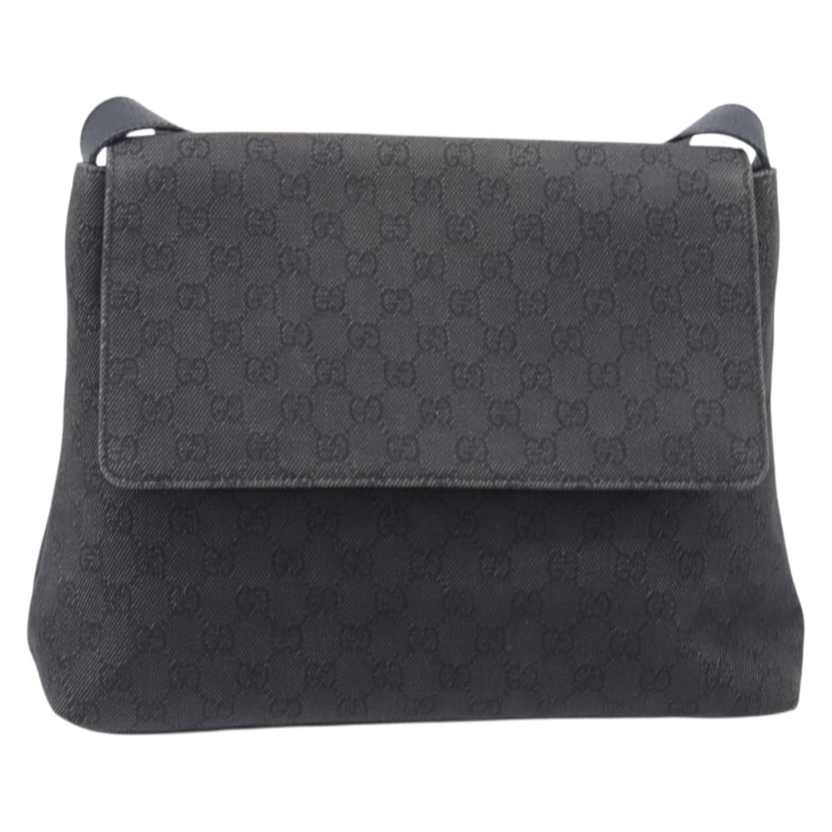 GUCCI GG Canvas Shoulder Bag Outlet Black 272351 Auth 210829A