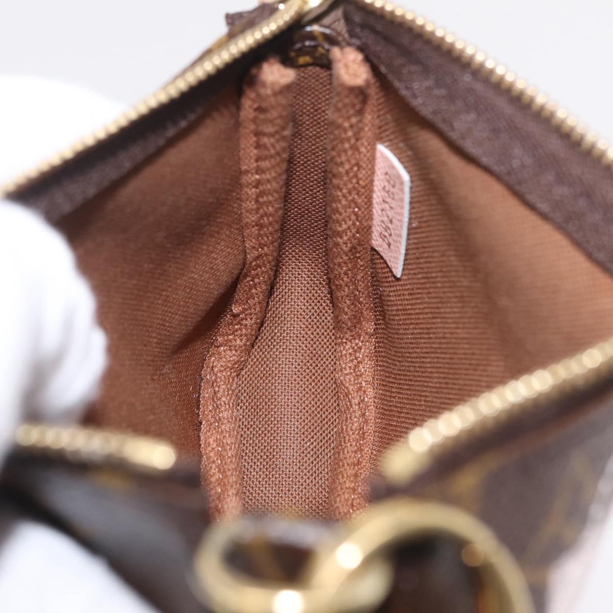 LOUIS VUITTON Monogram Bag print Mini Pochette Accessoires M60245 Auth 210835SAM