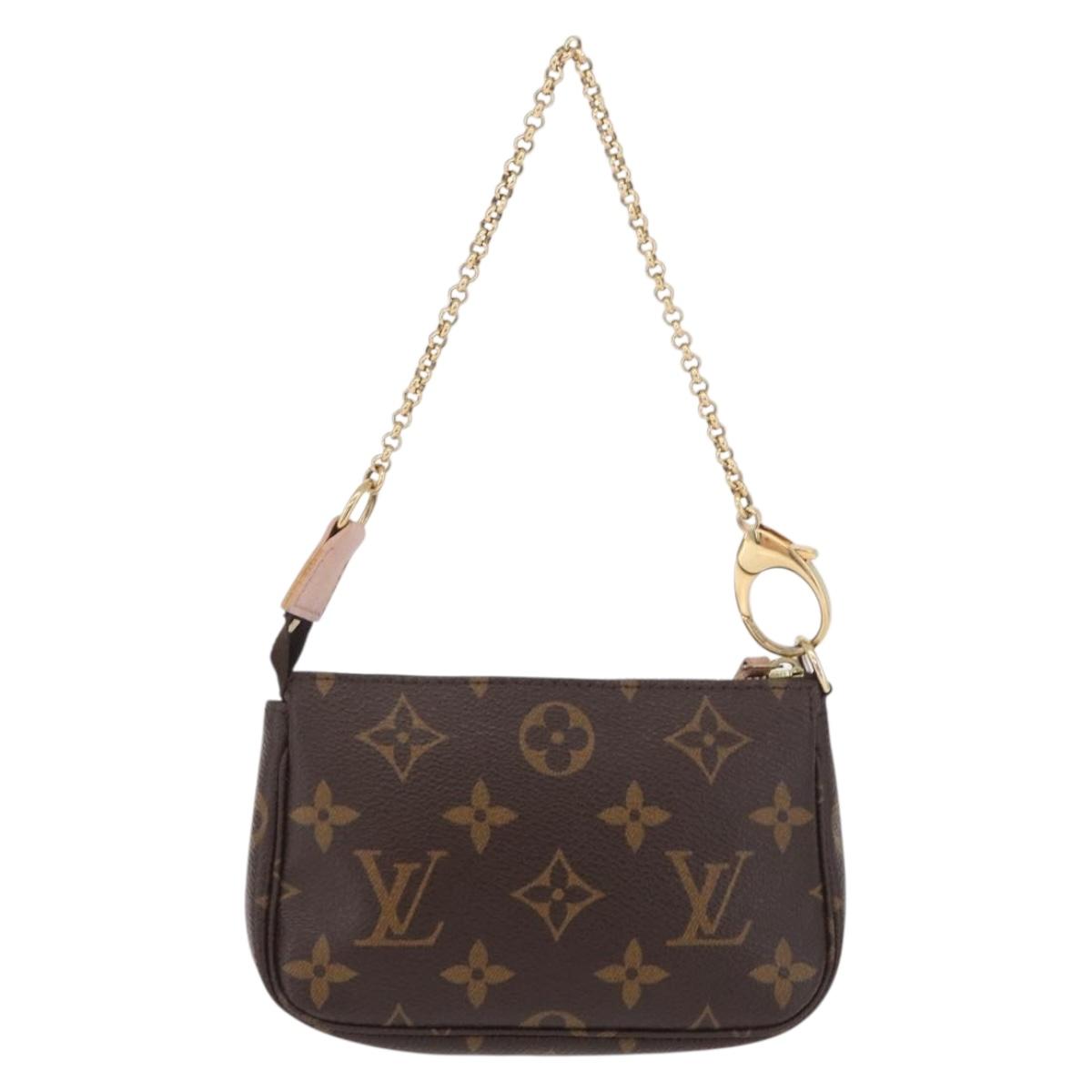 LOUIS VUITTON Monogram Bag print Mini Pochette Accessoires M60245 Auth 210835SAM