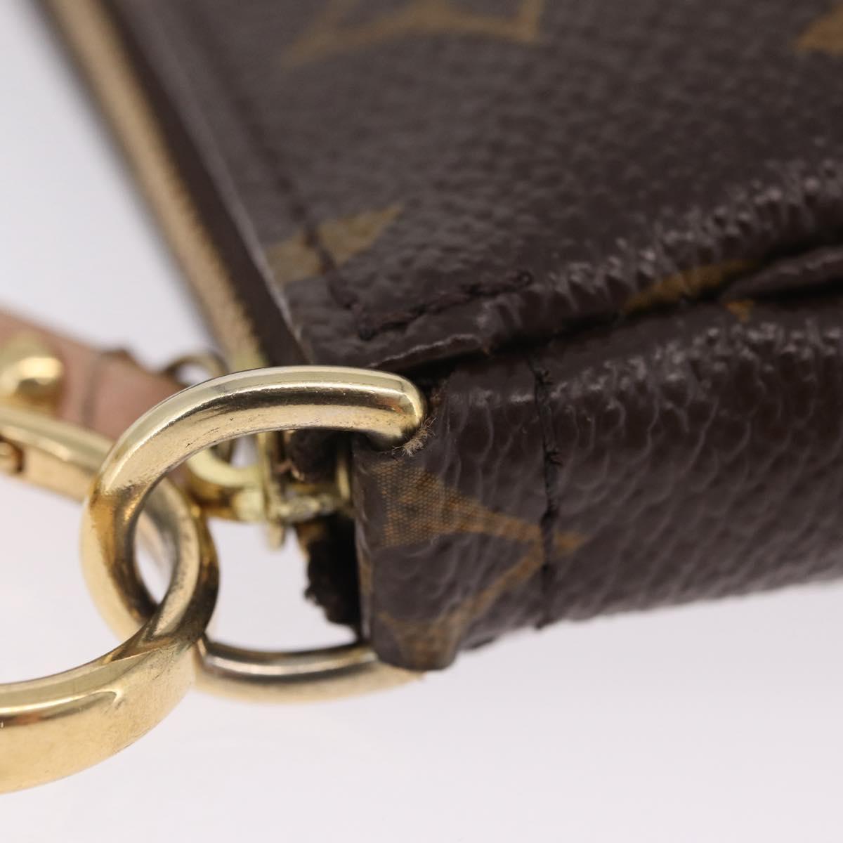 LOUIS VUITTON Monogram Bag print Mini Pochette Accessoires M60245 Auth 210835SAM