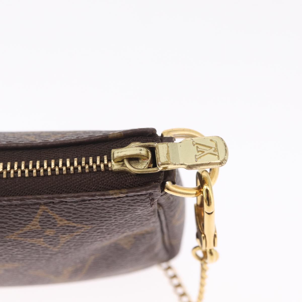 LOUIS VUITTON Monogram Giraffe Mini Pochette Accessoires M62087 Auth 210836SAM