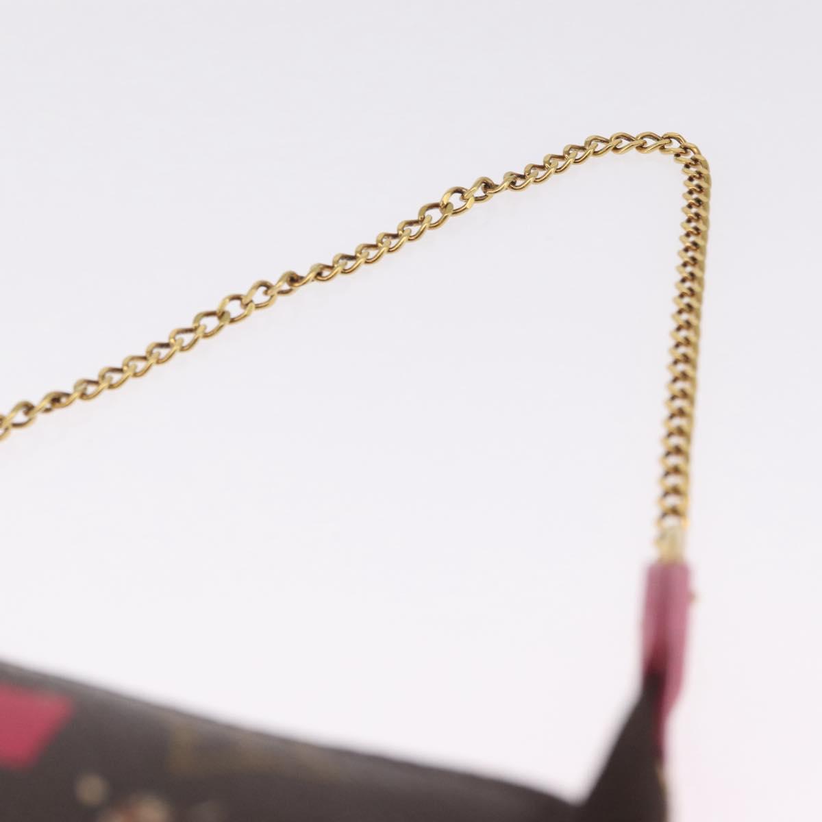 LOUIS VUITTON Monogram Giraffe Mini Pochette Accessoires M62087 Auth 210836SAM