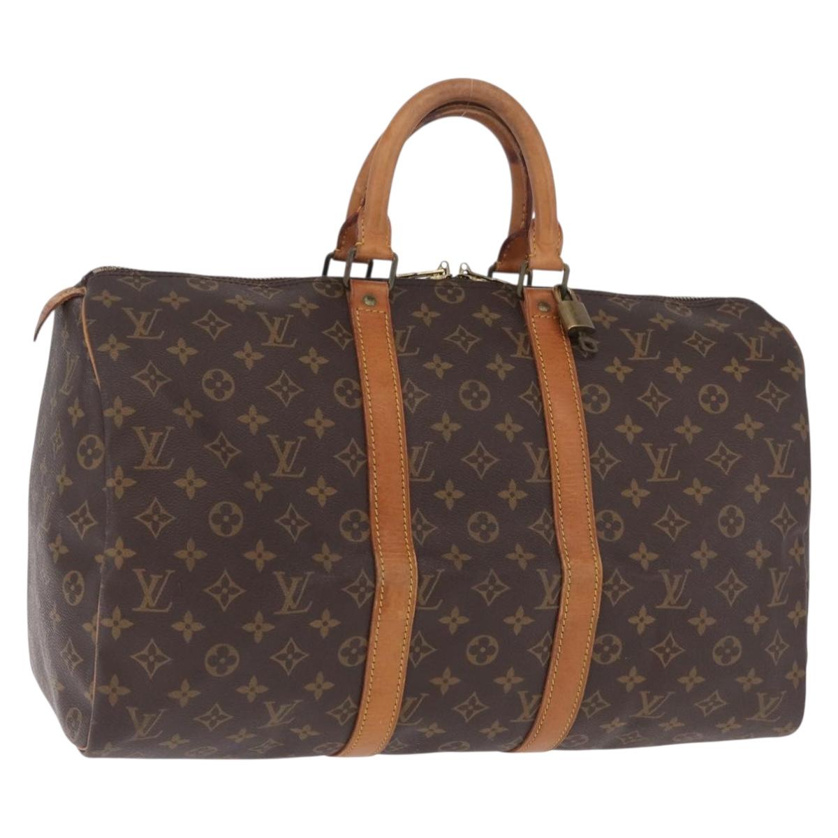 LOUIS VUITTON Monogram Keepall 45 Boston Bag M41428 LV Auth 210838A