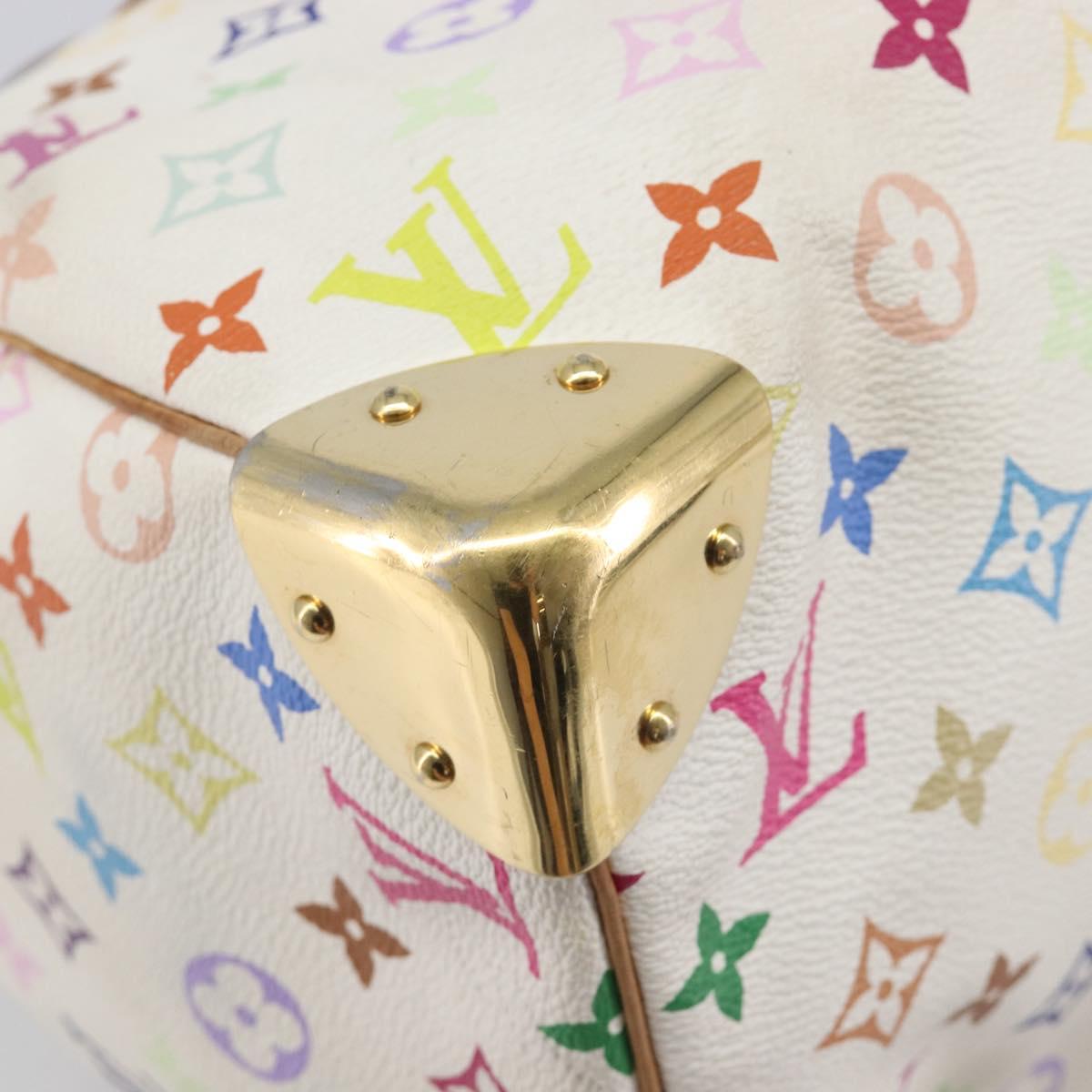 LOUIS VUITTON Monogram Multicolor Speedy 30 Bag White Bron M92643 LV Auth 210841