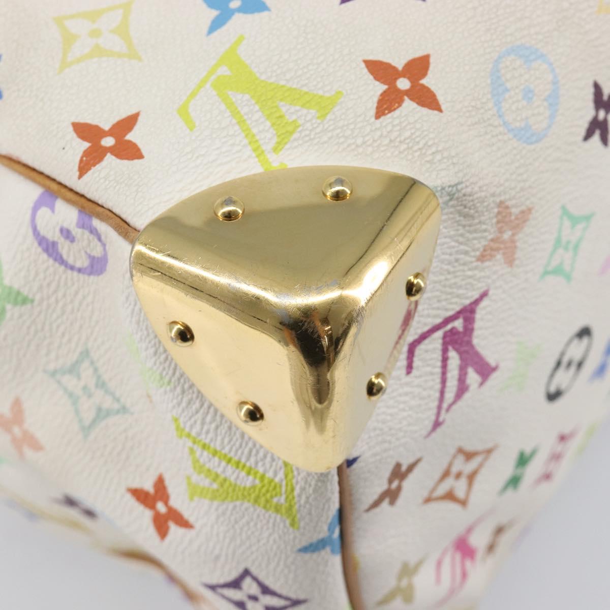 LOUIS VUITTON Monogram Multicolor Speedy 30 Bag White Bron M92643 LV Auth 210841