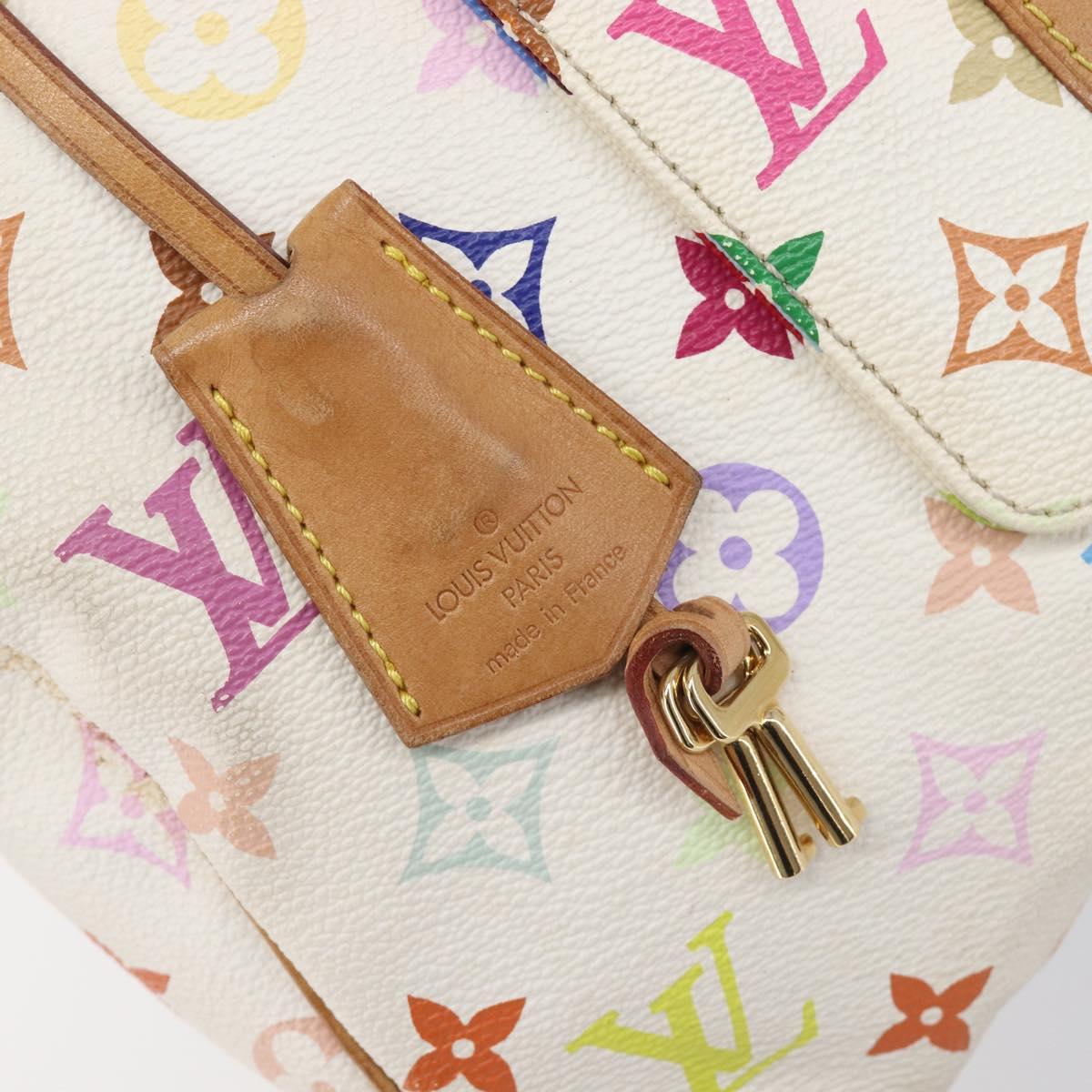 LOUIS VUITTON Monogram Multicolor Speedy 30 Bag White Bron M92643 LV Auth 210841