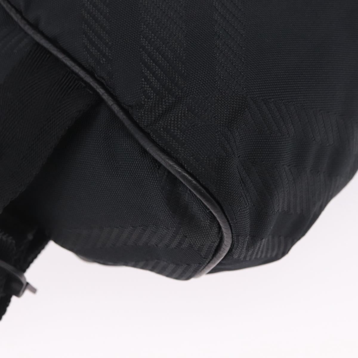 BURBERRY Body Bag Nylon Black Silver Auth 210845A