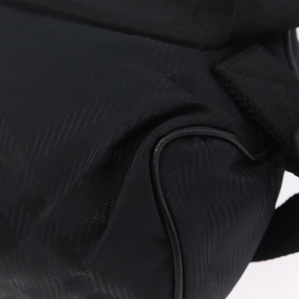 BURBERRY Body Bag Nylon Black Silver Auth 210845A