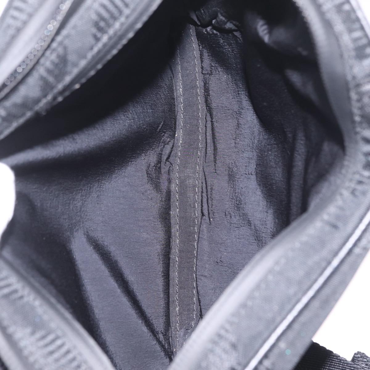 BURBERRY Body Bag Nylon Black Silver Auth 210845A