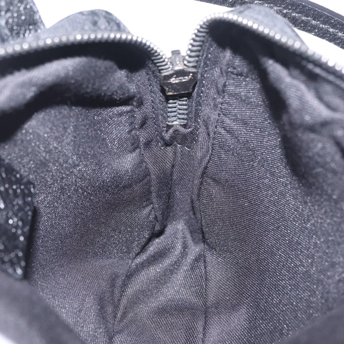 GUCCI GG Canvas Shoulder Bag Black Silver 120975 Auth 210848