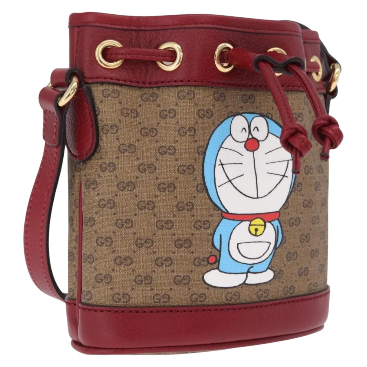GUCCI Micro GG Supreme Fujiko Pro Shoulder Bag PVC Beige 647801 Auth 210850M