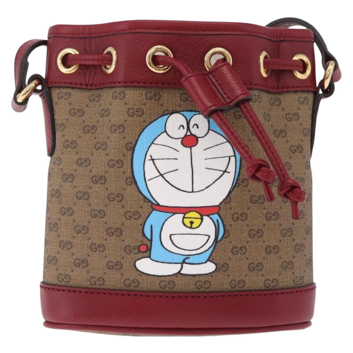 GUCCI Micro GG Supreme Fujiko Pro Shoulder Bag PVC Beige 647801 Auth 210850M