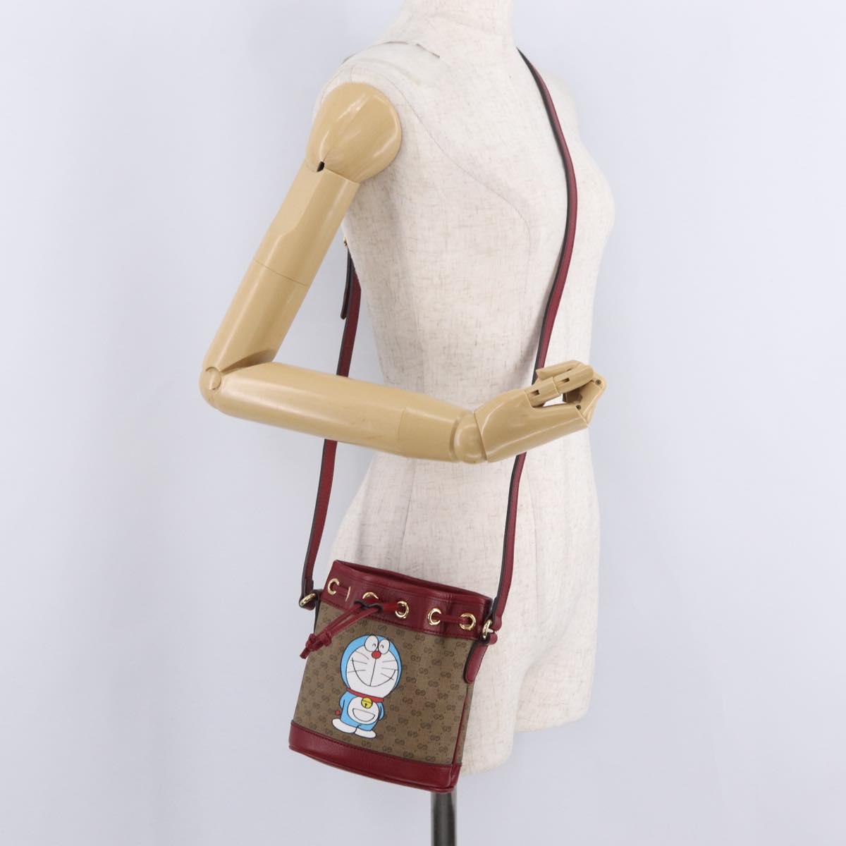 GUCCI Micro GG Supreme Fujiko Pro Shoulder Bag PVC Beige 647801 Auth 210850M