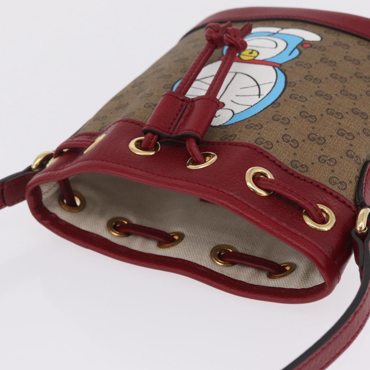 GUCCI Micro GG Supreme Fujiko Pro Shoulder Bag PVC Beige 647801 Auth 210850M