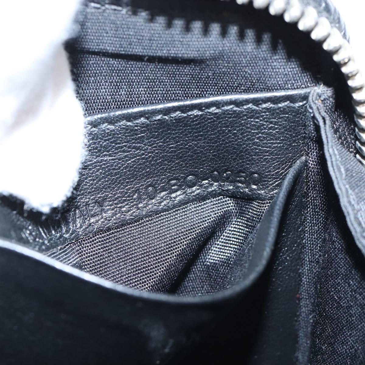 Christian Dior Shoulder Bag Leather Shawn Stussy Black Silver Auth 210852M