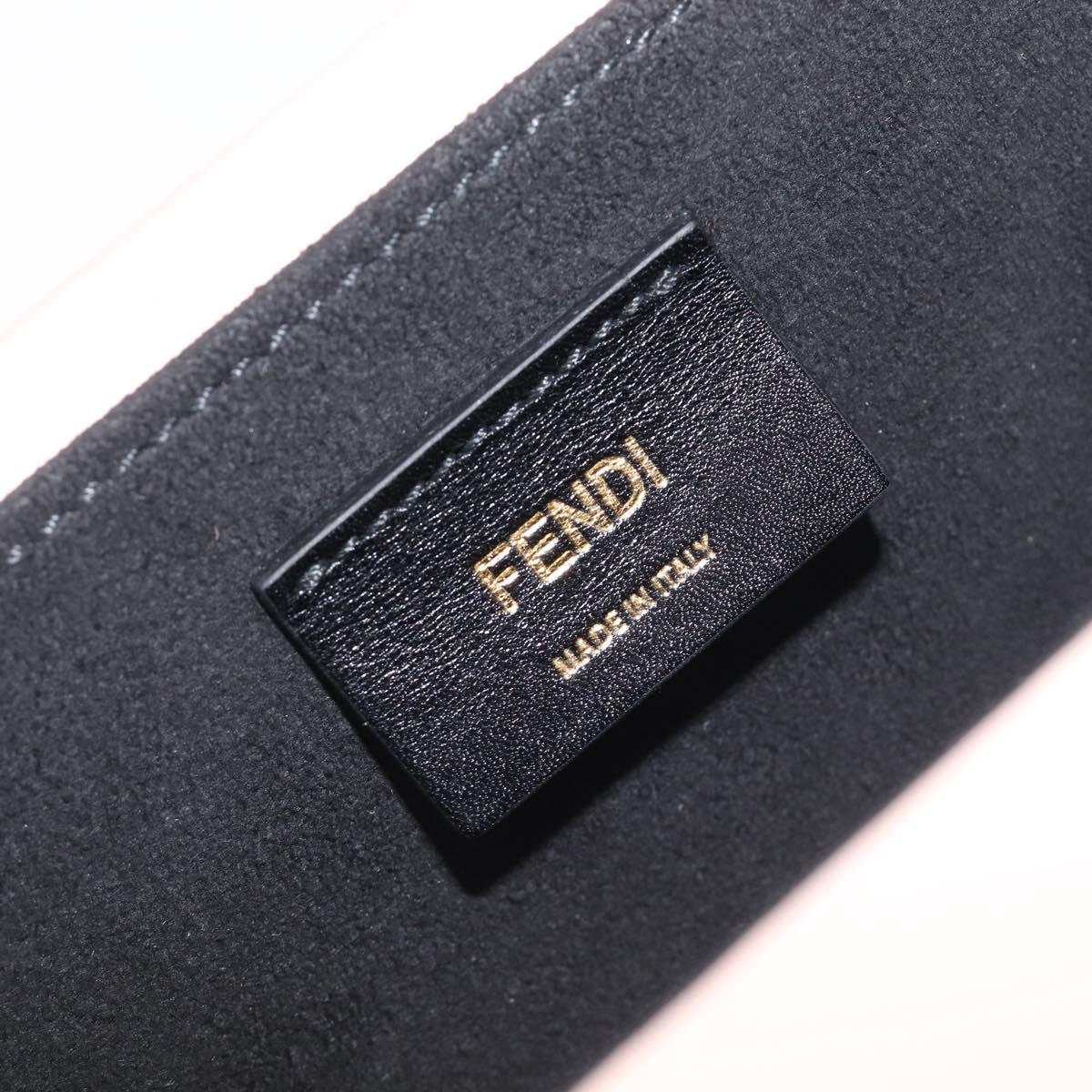 FENDI Box Shoulder Bag Leather Pink Gold Tone 8BT840 Auth 210859M