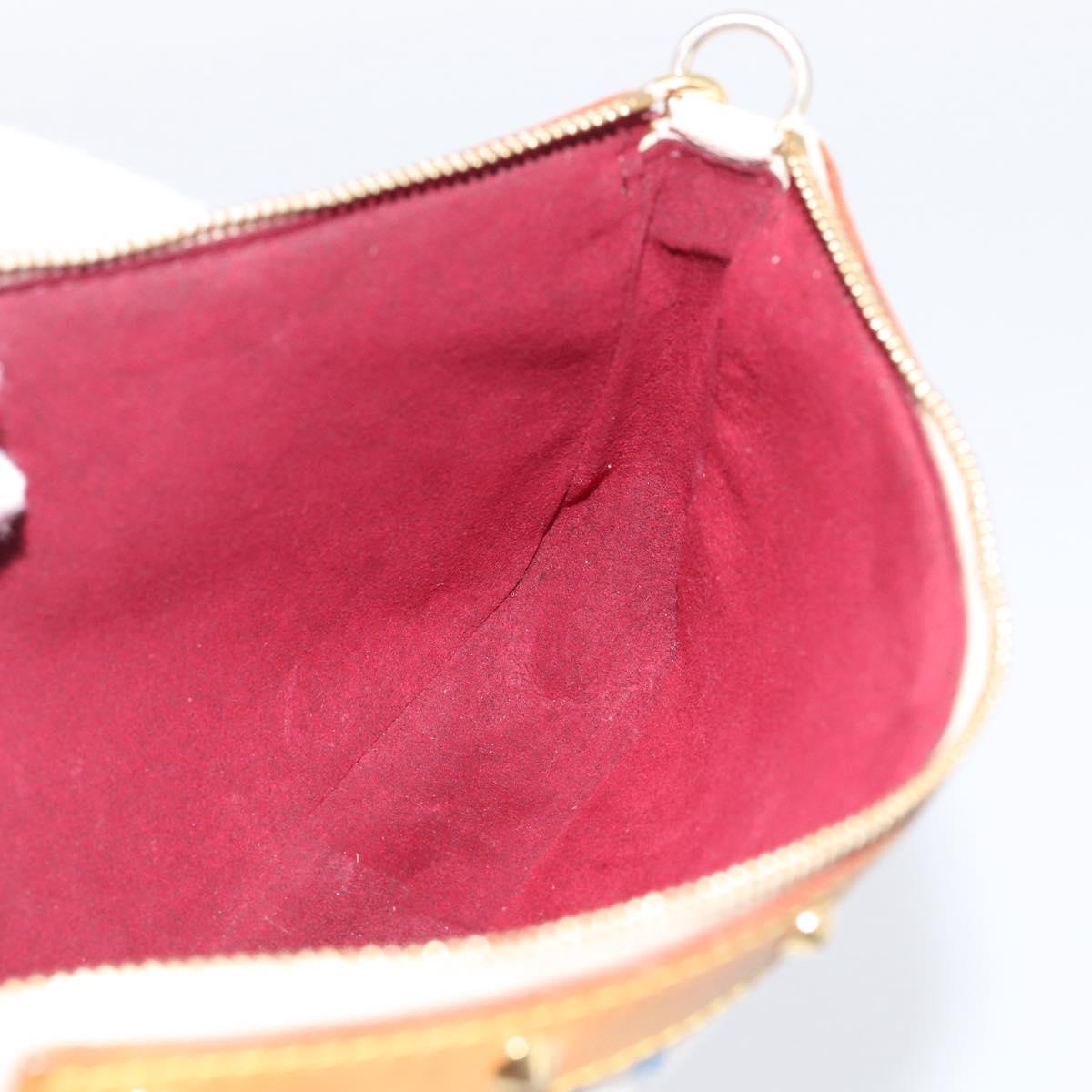 LOUIS VUITTON Multicolor Pochette Accessoires Pouch White M92649 LV Auth 210861V