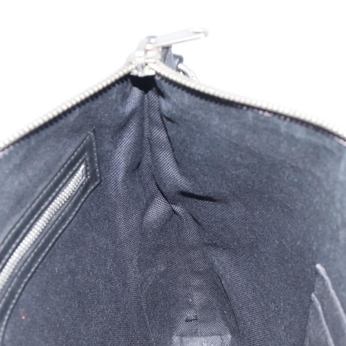 GUCCI GG Supreme Sherry Line Shoulder Bag PVC Black Silver 474139 Auth 210868V