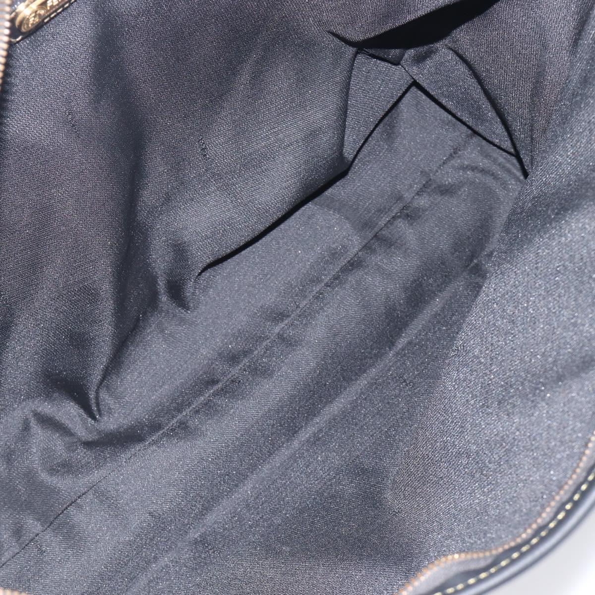 FENDI Pequin Canvas Tote Bag PVC Brown Black Auth 210869A