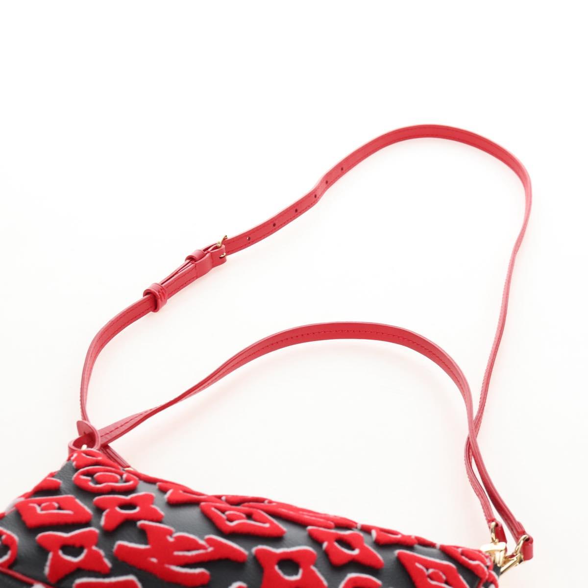 LOUIS VUITTON LVxUF Pochette Accessoires Bag Leather Red M45548 LV Auth 210872SM